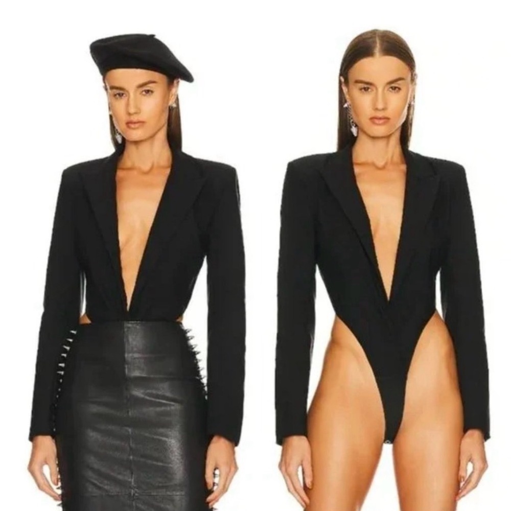 NWT NBD Black Elaiza Bodysuit Size XS